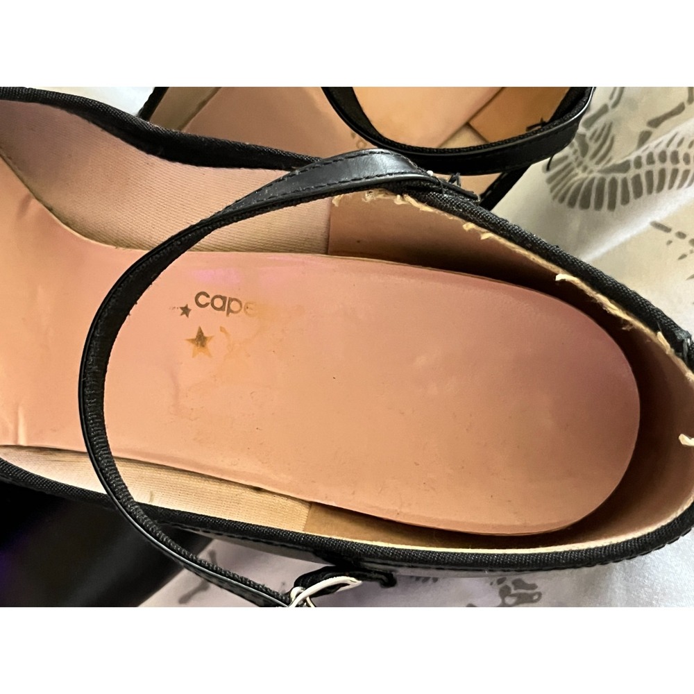 CAPEZIO Womens Black Mary Jane Tap Shoes Leather Strap Buckle Dance 9 - Picture 14 of 16